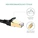UGREEN Ethernet Cable, Cat 7 10 Gigabit LAN Network RJ45 High Speed Patch Cord Flat Design 10Gbps for 600Mhz/s STP Molded for Switch, Router, Modem, Patch Panel, PC (25ft)