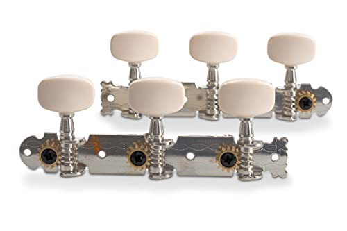 Gewa 545300GEWA machine heads Jazz Guitar Set, Cream coloured synthetic buttons