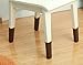 WISLIFE Brown Floor Protectors - Furniture Protectors, Snug Fitting Chair Leg Floor Protectors, Anti Skid Chair Socks for Hardwood Floors 16pcs/pack for 4 Four-leg Chair