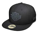 HARLEY-DAVIDSON Official Men's Tonal Bar & Shield Logo 59FIFTY Cap, Black