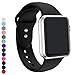 a8Miss Apple Watch Band, Silicone Replacement Iwatch Bands Series 1, Series 2,Series 3 (42mm S/M, Black)