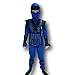 Blue Neon Ninja Costume Rubber Johnnies, Kids, size 4-6