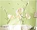 Sworna SN-003 Nature Series 47 x 55-Inch 3D Lily Flowers Removable Vinyl Wall Decor, X-Large, Green/Pink