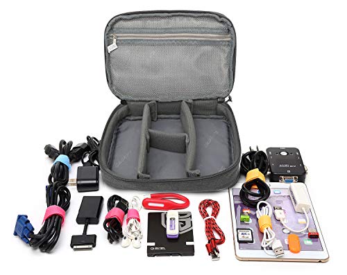 image for KAYOND Electronics Organizer Travel Bag Accessories Cable Cord Gadget 