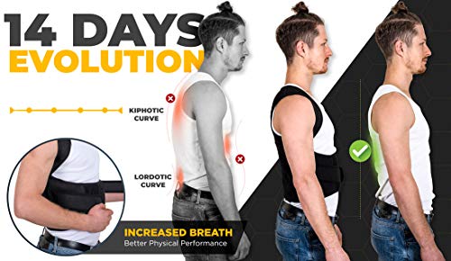Back Brace Posture Corrector for Men and Women-The Ultimate and Best Fully Adjustable Support Brace - Improves Posture and Provides Lumbar Support - Lower and Upper Back Pain - S (24" - 28" Waist)) - Thumbnail 5