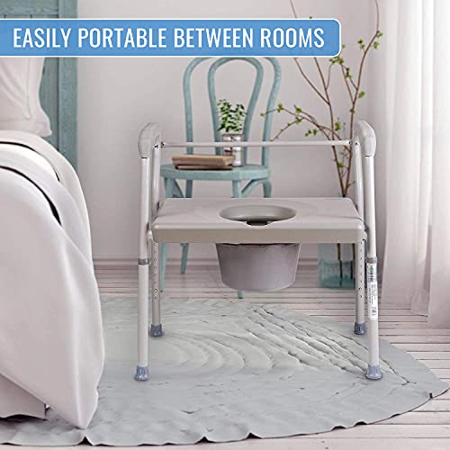 DMI Bedside Commode, Portable Toilet, Commode Chair, Raised Toilet Seat