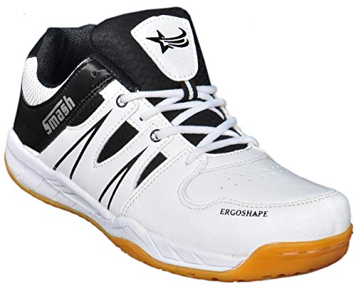 GBG Men`s Badminton Shoes 0751-White-Black-8