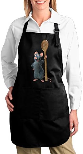 Ratatouille Remy Cotton Adjustable Bib Chef Apron Front Pockets Unisex