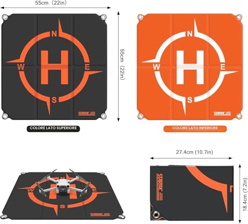 STARTRC Drone Landing Pad, Portable Universal Fast Folding Helipad Landing Mat for DJI Mini 5 Pro/4/3/Mini 4K/Neo 2/Air 3s/Avata 2/Flip(22-inch/55cm)
