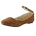 Alpine Swiss Women's Suede Lined Calla Ankle Strap Ballet Flats