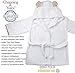 Channing & Yates Premium Boutique Toddler Robe - Organic Hooded Bathrobe Towel - Soft Towel Robe - Toddler Bath Essentials (White)