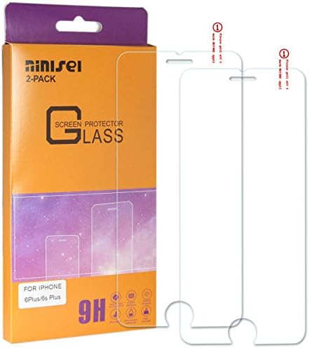 NINISEI IPhone 6Plus/6s Plus Toughened Glass Film Screen Protectors With 0.013 IN Ballistic,2.5D Arc Edge,Protection of Mobile Phone to Preventc Damage to The Screen, Anti Fingerprint.(2-Pack)