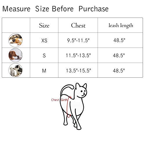 Kamots Beauty Escape Proof Cat Harness and Leash for Walking Adjustable Soft Mesh Pet Vest with Lead for Kitten Puppy Rabbit -(Red,XS)