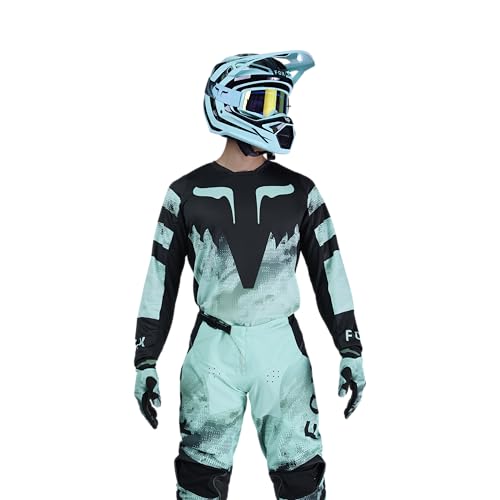 Fox Racing Men's 180 Kairos Motocross Dirt Bike Jersey, Turquoise, X-Small