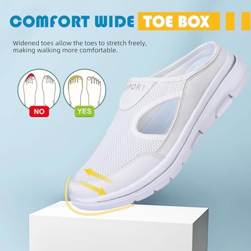 Acfoda Summer Clogs Men Women Slippers Breathable Sandals Non-Slip Comfortable Mesh Shoes for Beach Garden Outdoor Indoor