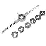 Dolity 8Pcs Metric Die Set With Die Wrench Handle
