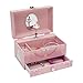 Jewelkeeper Diamond Ballerina Music Jewelry Box with Pullout Drawer, Jewel Storage Case, Swan Lake Tune