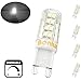 Bonlux Dimmable G9 LED Bulb 40w Equivalent Daylight 6000k G9 Bi-pin Base T4 Xenon Replacement Bulb for Under-cabinet Ceiling Fan Puck Lights Desk Lamp Lighting (Pack-4)