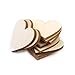 Pixnor Wood Hearts, Unfinished Wood Heart Cutout Heart Slices for Wedding DIY Crafts, Pack of 100, 20mm