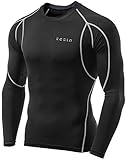 TM-MUD11-KLG_Large Tesla Men's Long Sleeve T-Shirt Baselayer Cool Dry Compression Top MUD11