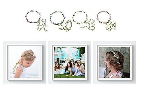 image for LAAT Flower Crown Headband Floral Garland Crown Women's Beach Headband