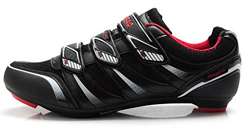 Tiebao Fiberglass-Nylon Road Bicycle Cycling Spin Bike Cycling Shoe SPD SL Look Strada Mesh Breathab