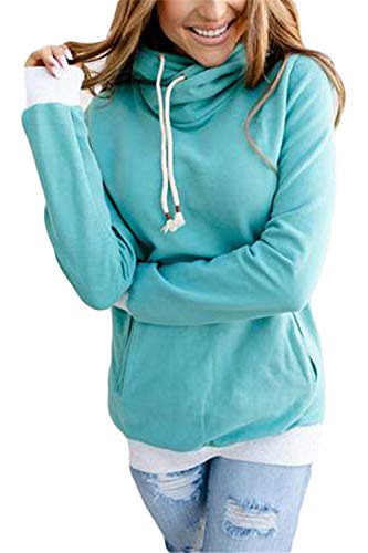 high neck pullover hoodie