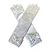 DreamHigh Kids Stretch Satin Long Finger Dress Gloves for Girl Children Party