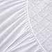 VECELO 4 Layers Reinforced Waterproof Mattress Protector Cover Hypoallergenic 100% Vinyl Free, Deep Pocket & Fitted Sheet, Queen Size, White