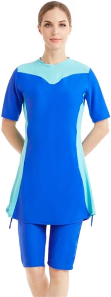 TianMai Hot New Muslim Women Swimwear Islamic Short Sleeve Modest Swimsuit Beachwear Burkini Lady Rash Guard Surfing Suit Costume