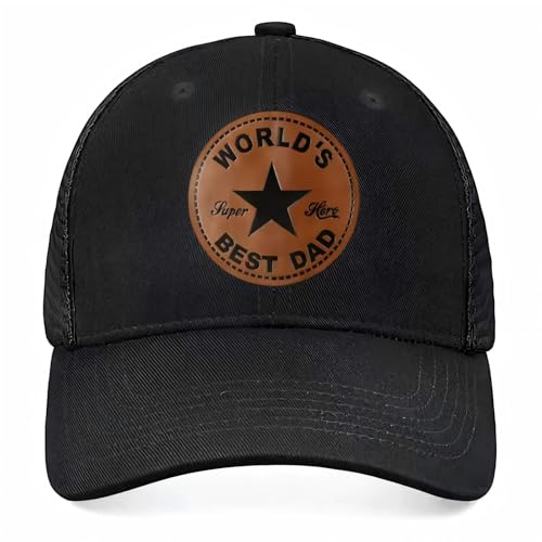 Casleovf Fathers Day Cap Gifts from Daughter Son, Adjustable Baseball Cap, Dad Birthday Gifts for Stepdad Grandad, Fathers Day Presents for Daddy Husband Men on Christmas Anniversary Black