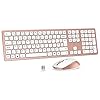 Jelly-Comb-Wireless-USB-Keyboard-and-Mouse-Combo-24G-Wireless-Rechargeable-Keyboard-and-Mice-Qwerty-UK-Layout-with-USB-Receiver-for-PC-Laptop-Computer-with-Windows-System-Rose-and-Gold Jelly Comb Wireless USB Keyboard and Mouse Combo, 2.4G Wireless Rechargeable Keyboard and Mice Qwerty UK Layout with USB…