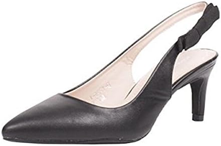 SHU CRAZY Womens Ladies Mid Kitten Heel Slip On Slingback Pointed Toe Party Evening Dressy Fashion Court Shoes - L87