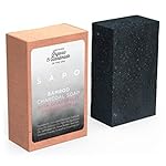[USA] SAPO Bamboo Charcoal Soap Bar-Natural US Handmade & Organic - Helps with Acne, Psoriasis, Eczema - Gentler Than African Black, Dead Sea, Castile Soaps - Has Coconut Oil, Oatmeal, Shea Butter