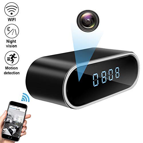 QUANDU WiFi Hidden Camera Clock Hidden Spy Clock Camera Night Vision