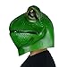 LarpGears Novelty Halloween Costume Frog Latex Mask Animal Mask Adult Size Green