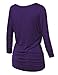 MBJ WT822 Womens 3/4 Sleeve with Drape Top XXXL DARK_PURPLE