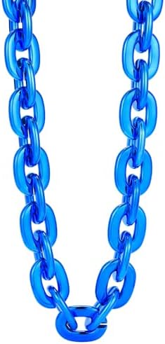 LCPQMZGH 2 Pcs Jumbo Plastic Chain Necklace Hip Hop Rapper Big