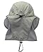 Connectyle Outdoor Mens Neck Flap Sun Hat Large Brim Sun Protection Bucket Fishing Hats Hiking Cap Grey