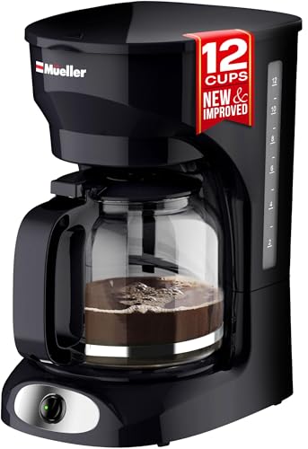 Photo 1 of ****it doesn't turn on*** Mueller 12-Cup Drip Coffee Maker - Borosilicate Carafe, Auto-Off, Reusable Filter, Anti-Drip, Keep-Warm Function, Clear Water Level Window Coffee Machine, Kitchen Essentials & Accessories