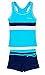 KABETY Little Girls Summer Two Piece Boyshort Fashion Tankini Swimsuit