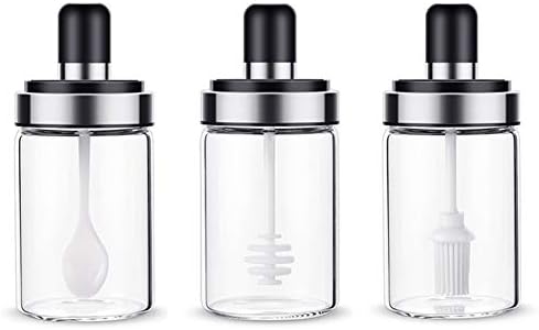 Homeng 3Pcs Portable Seasoning Containers for Outdoor Barbecue Picnic,Mini Spice Bottle Jar,Spice Jar Container Shakers Seasoning Box for BBQ Picnic