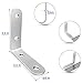 LuckIn Corner Brackets 2 Inch, 10-Pack L Brackets for Shelves, Wood, Furniture, 304 Stainless Steel Corner Brace with Screws