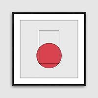 Framed Canvas Wall Art Geometric Building Canvas Prints Home Artwork Decoration for Living Room,Bedroom - 24x24 inches