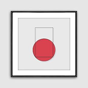 Framed Geometric Building Home Artwork for Living Room Bedroom