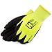 Better Grip BGWANS Safety Winter Insulated Double Lining Rubber Coated Work Gloves, 3 Pairs/Pack (Large, Hi-Vis Lime)