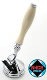 Deluxe Imitated Ivory Handle Razor Set with Chrome Mach 3 Razor Stand - Accepts Mach 3 Blades. Deluxe shaving set, Wet Shave kit, Fusion Razor Stand, Gifts for Dad, Boyfriend Gifts, Birthday Gifts for Dad, Anniversary Gifts for Him, Dad Gifts, Boyfriend Gifts for Him, Dad Gifts From Daughter, Personalized Gifts for Dad
