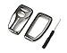 iJDMTOY (1) Premium Gun Metal Grey Alloy Metal Key Fob Cover Case Compatible With Lexus IS ES GS RC NX RX LX 200 250 350 Remote Key