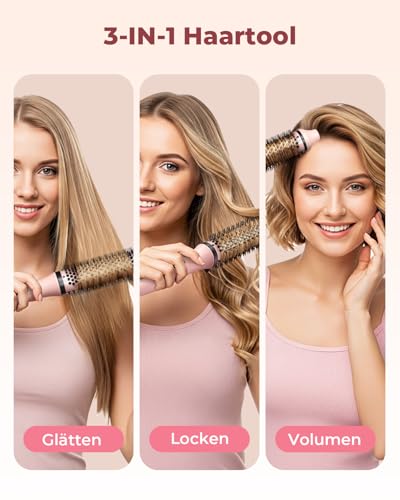 Bopcal Thermal Brush 3 in 1 - Thermobürste Rundbürste mit Digital Display, Ionische Lockenbürste Reduziert Frizz, Thermo Bürste für Glattes, Voluminöses & Lockiges Haar, Dual-Spannung C257 22