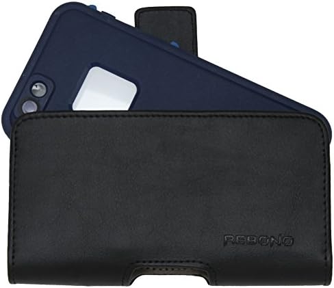 Rebono Premium Faux Leather Carrying Case / Belt Holster Clip for Lifeproof Water Proof iPhone 6, iPhone 6s, iPhone 7 4.7" Case - Black